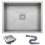 304"Stainless Steel Material Square Kitchen Sink Bar Sink Wash Basin (16 x 14 x 7 Inches)